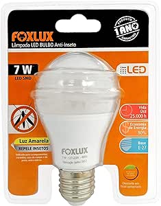 Lâmpada LED Bulbo 7w Anti Inseto E-27 Foxlux Lâmpada LED Bulbo 7w Anti Inseto E-27 Foxlux